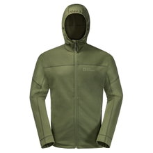 Jack Wolfskin Fleecejacke Hirschberg Hooded Fullzip grün Herren